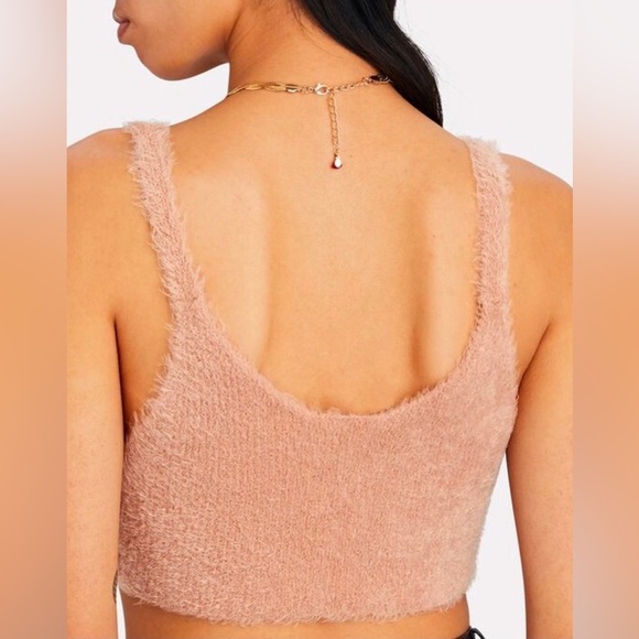 Jonathan Simkhai Caroline Feathered Rib Bralette Plush Blush Pink sz XS - Picture 6 of 11